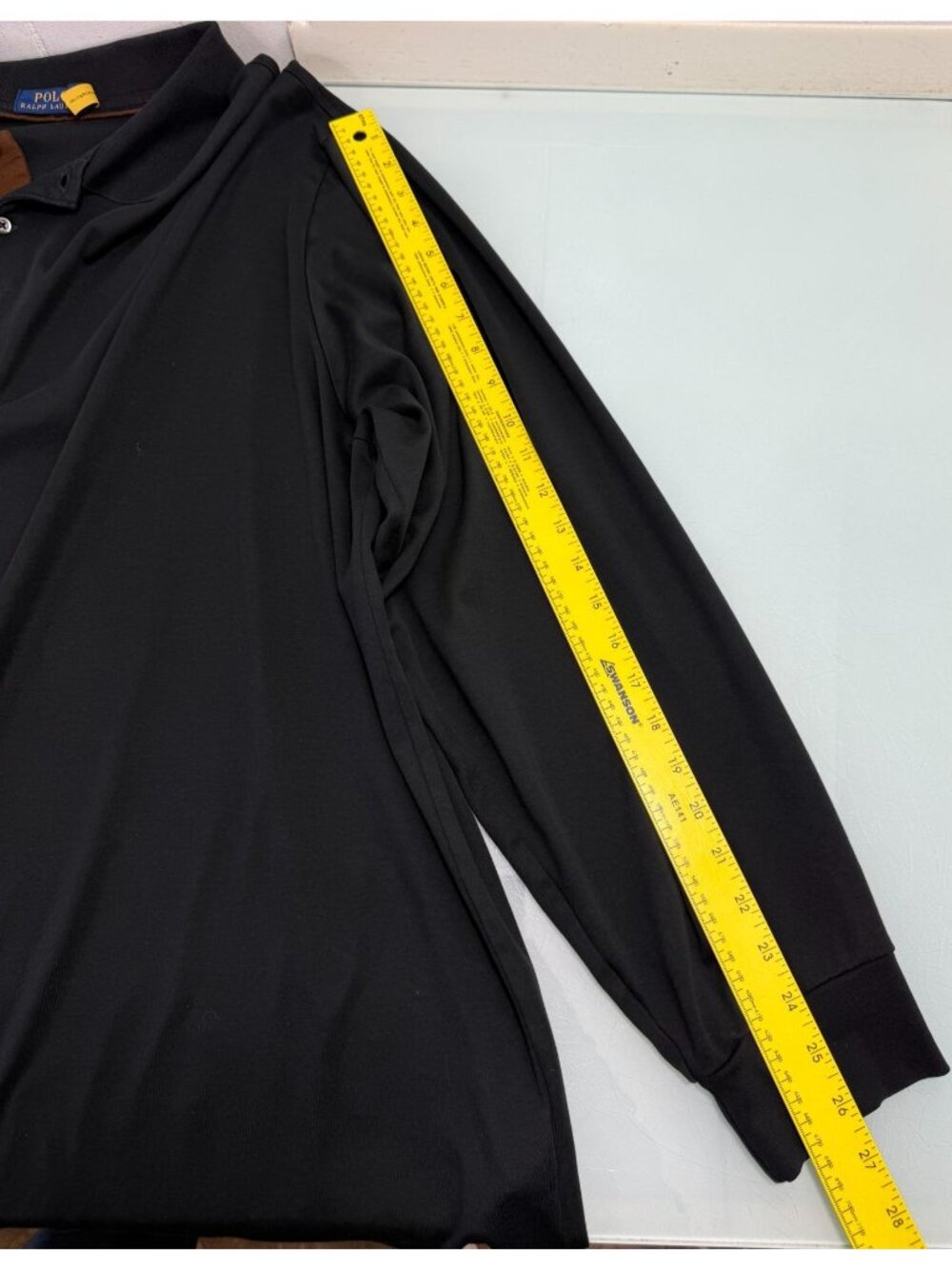 Polo Ralph Lauren Shirt 4XLT Big & Tall Long Sleeve Flesh Pony Black Preppy - Picture 8 of 8